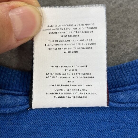 Vintage 90s Quiksilver Youth T-shirt XL Blue Y2K Streetwear Skater Skateboard - Picture 12 of 12